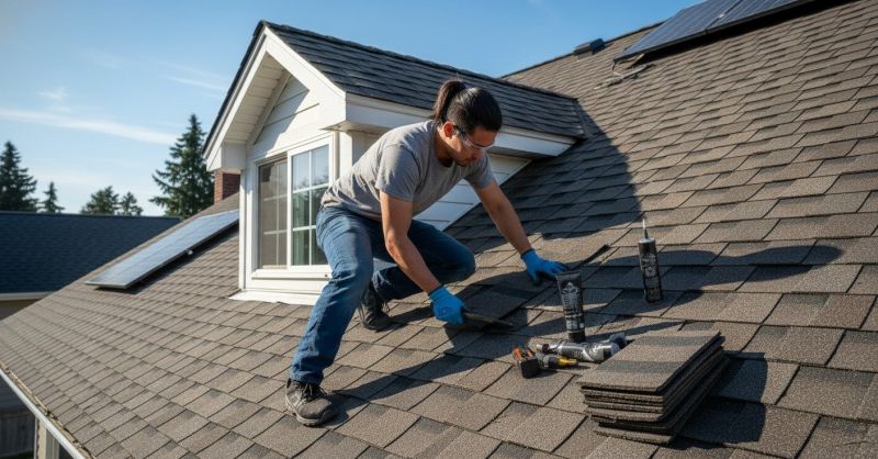 Asphalt Roof Leak Repair detail