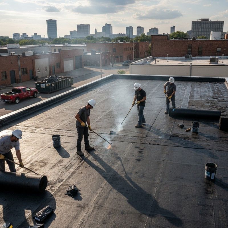 Tar Roof Repair detail